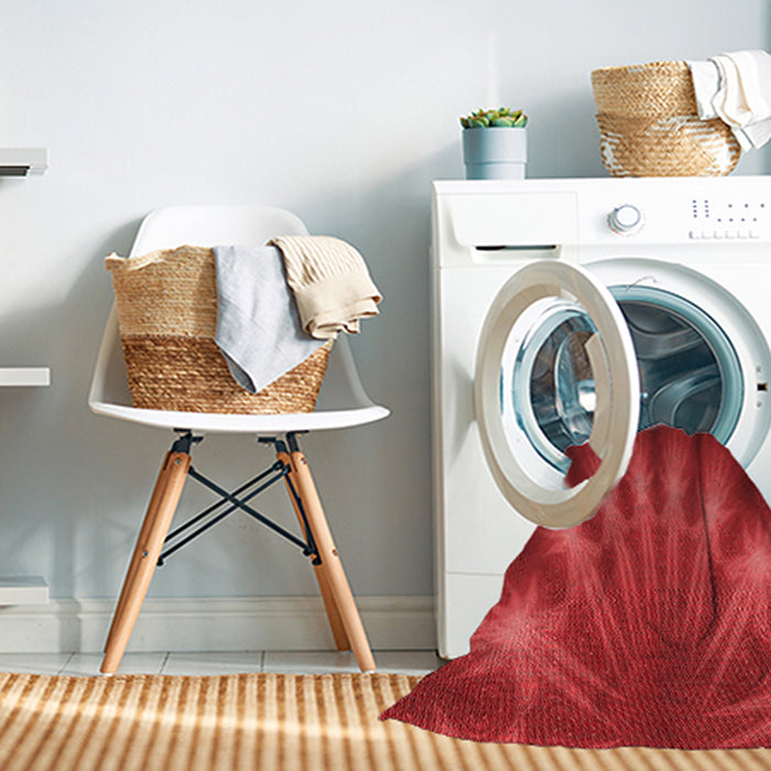 Machine Washable Transitional Red Rug in a Washing Machine, wshpat1603rd