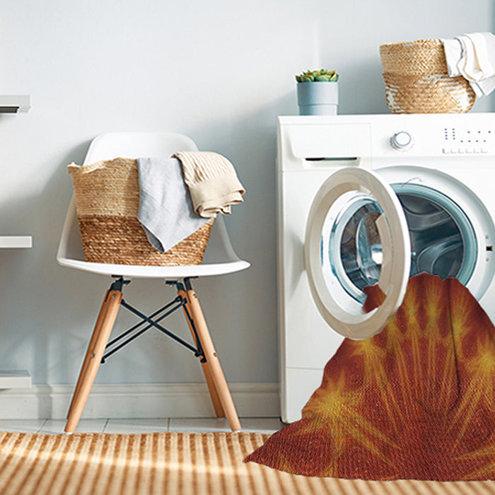 Patterned Red Abstract Machine Washable Rug in a Washing Machine, wshpat1603