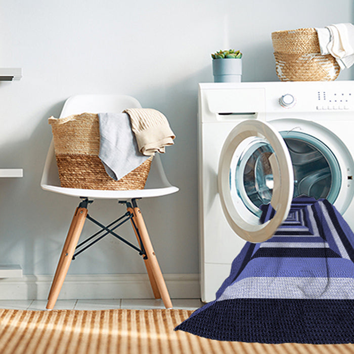 Machine Washable Transitional Night Blue Rug in a Washing Machine, wshpat1604blu