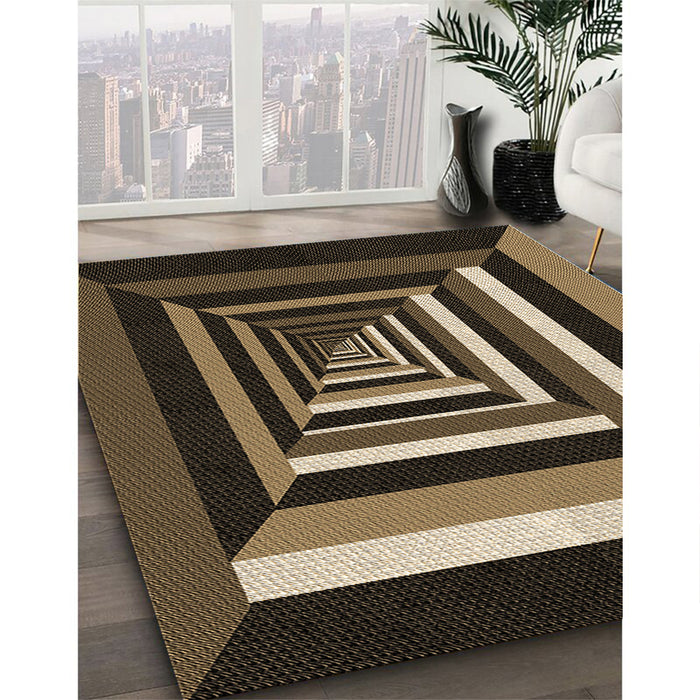 Machine Washable Transitional Midnight Gray Rug in a Family Room, wshpat1604brn