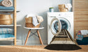 Machine Washable Transitional Midnight Gray Rug in a Washing Machine, wshpat1604brn