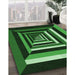 Machine Washable Transitional Dark Forest Green Rug in a Family Room, wshpat1604grn