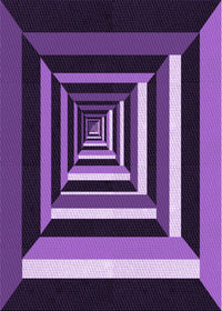 Machine Washable Transitional Purple Rug, wshpat1604pur