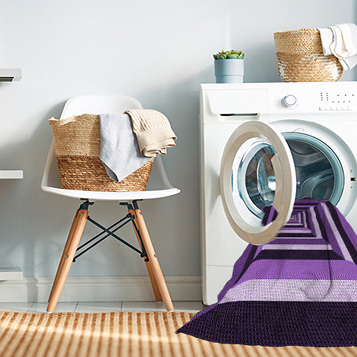 Machine Washable Transitional Purple Rug in a Washing Machine, wshpat1604pur
