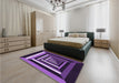 Round Machine Washable Transitional Purple Rug in a Office, wshpat1604pur