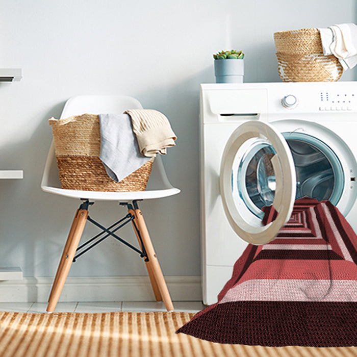 Machine Washable Transitional Red Rug in a Washing Machine, wshpat1604rd