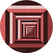 Square Machine Washable Transitional Red Rug in a Living Room, wshpat1604rd