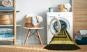 Machine Washable Transitional Caramel Brown Rug in a Washing Machine, wshpat1604yw