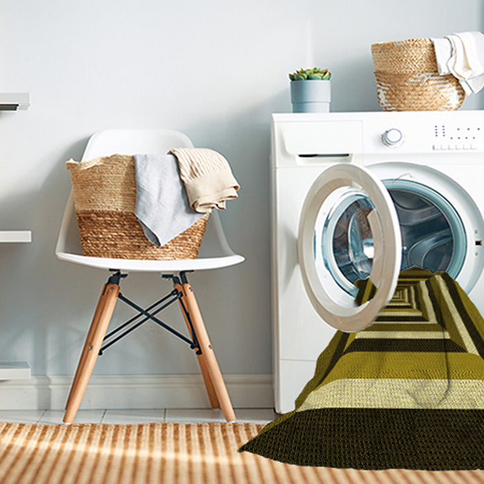 Machine Washable Transitional Caramel Brown Rug in a Washing Machine, wshpat1604yw