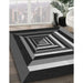 Patterned Mid Gray Abstract Machine Washable Rug in a Family Room, wshpat1604