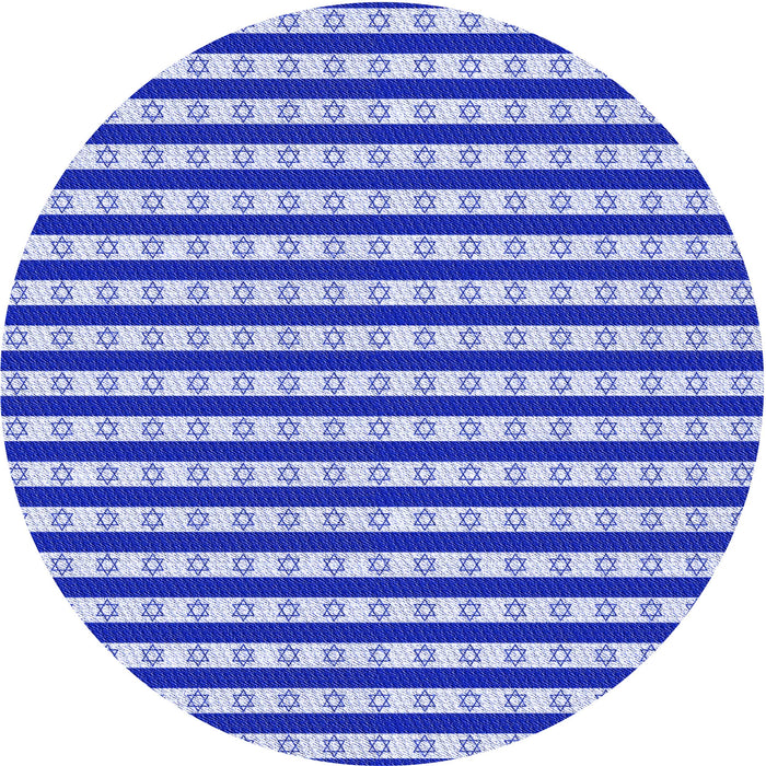 Square Patterned Periwinkle Purple Rug, pat1605blu