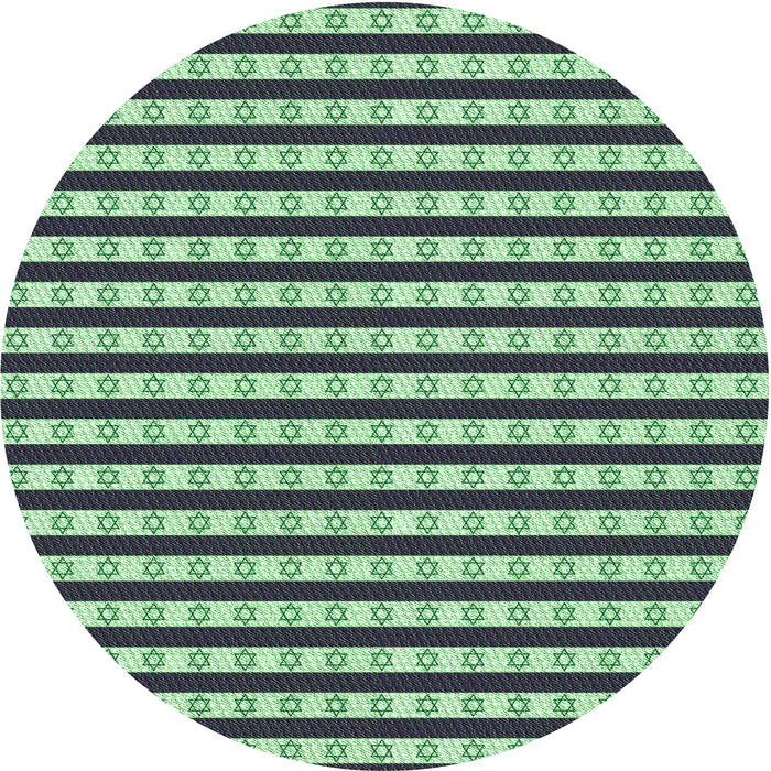 Square Patterned Light Green Rug, pat1605grn