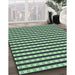 Machine Washable Transitional Light Green Rug in a Family Room, wshpat1605grn