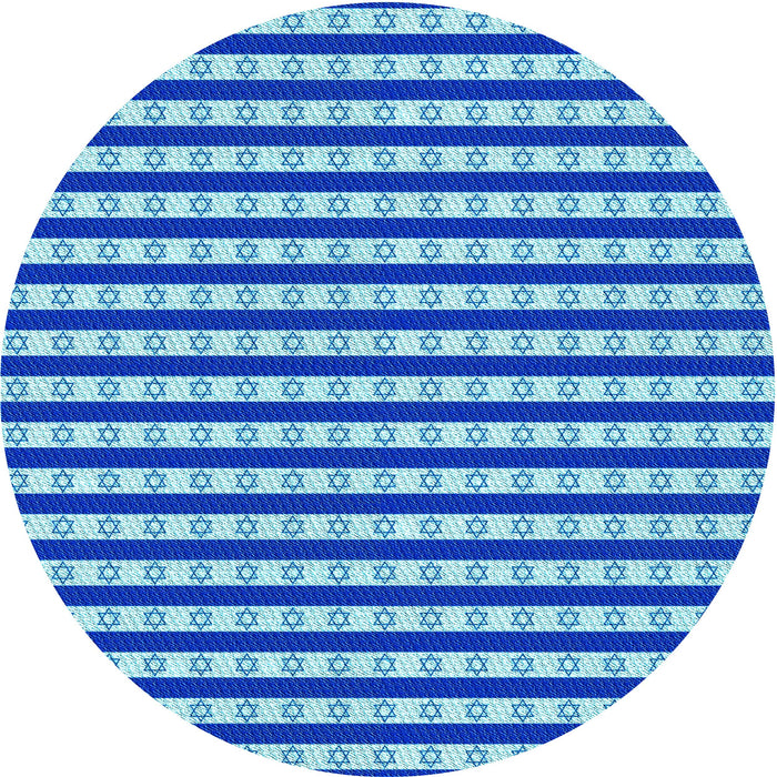 Square Patterned Blue Rug, pat1605lblu