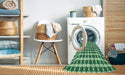 Machine Washable Transitional Green Rug in a Washing Machine, wshpat1606grn