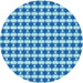 Square Patterned Blue Rug, pat1606lblu