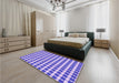 Patterned Mauve Purple Rug in a Bedroom, pat1606pur