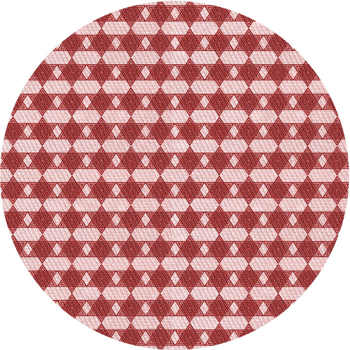 Square Patterned Red Rug, pat1606rd