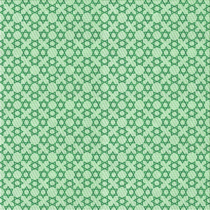 Round Patterned Mint Green Rug, pat1607grn