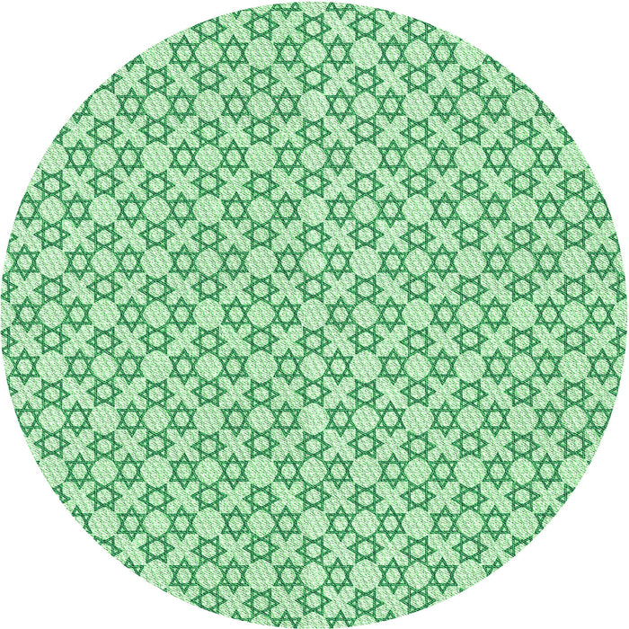 Square Patterned Mint Green Rug, pat1607grn