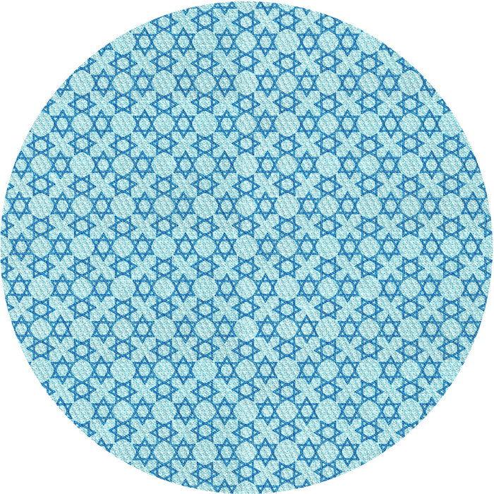 Square Patterned Blue Rug, pat1607lblu