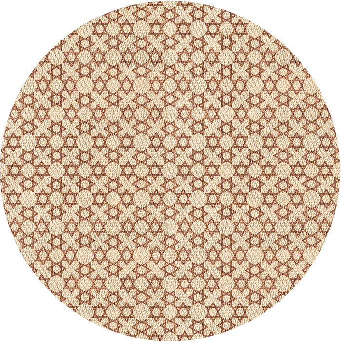 Square Patterned Golden Blonde Gold Rug, pat1607org