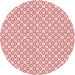 Square Patterned Red Rug, pat1607rd