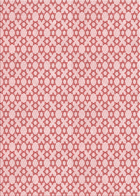 Machine Washable Transitional Red Rug, wshpat1607rd