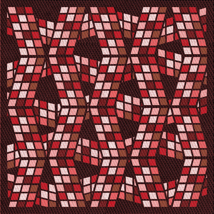 Round Machine Washable Transitional Indian Red Rug, wshpat1608rd