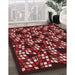 Machine Washable Transitional Indian Red Rug in a Family Room, wshpat1608rd