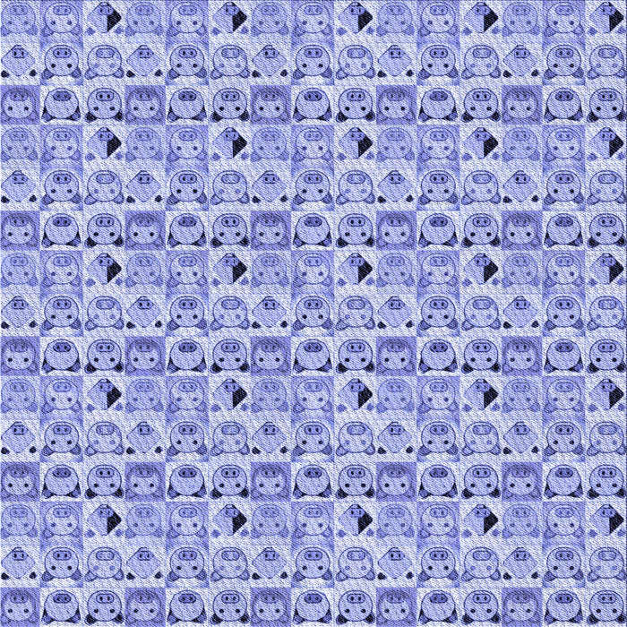 Round Patterned Periwinkle Purple Rug, pat1609blu