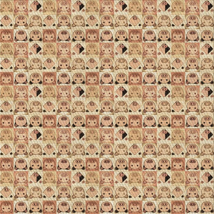 Round Patterned Red Rug, pat1609brn