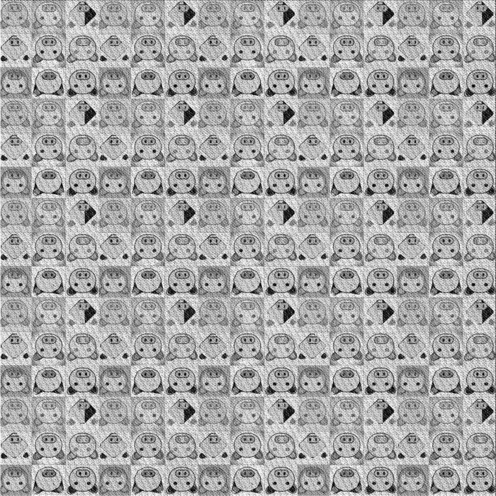 Round Patterned Gray Rug, pat1609gry