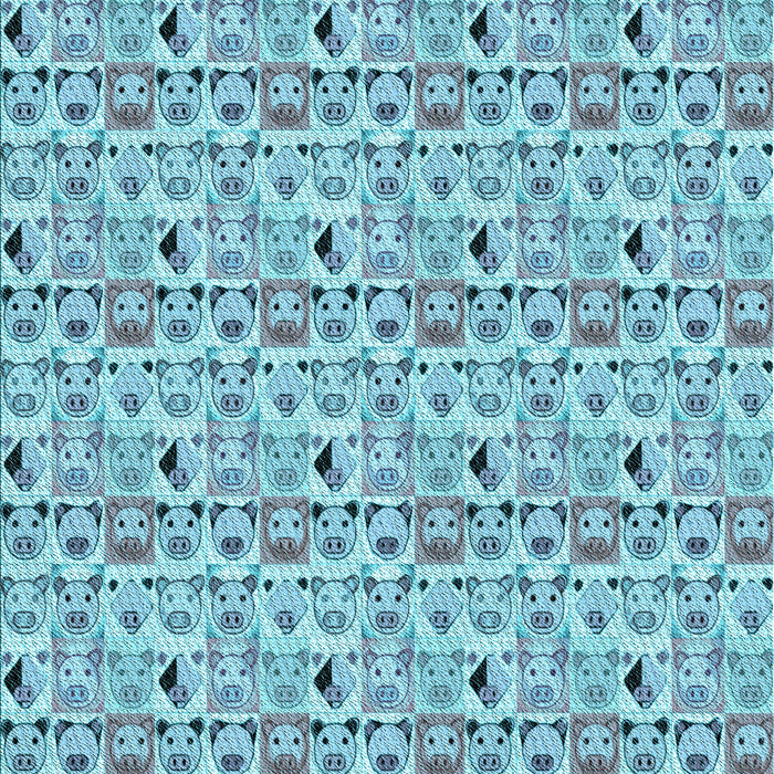 Patterned Glacial Blue Ice Blue Rug, pat1609lblu