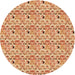 Square Patterned Orange Rug, pat1609org