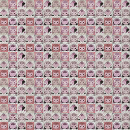 Square Patterned Mauve Taupe Purple Novelty Rug, pat1609