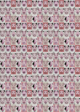 Patterned Mauve Taupe Purple Novelty Rug, pat1609