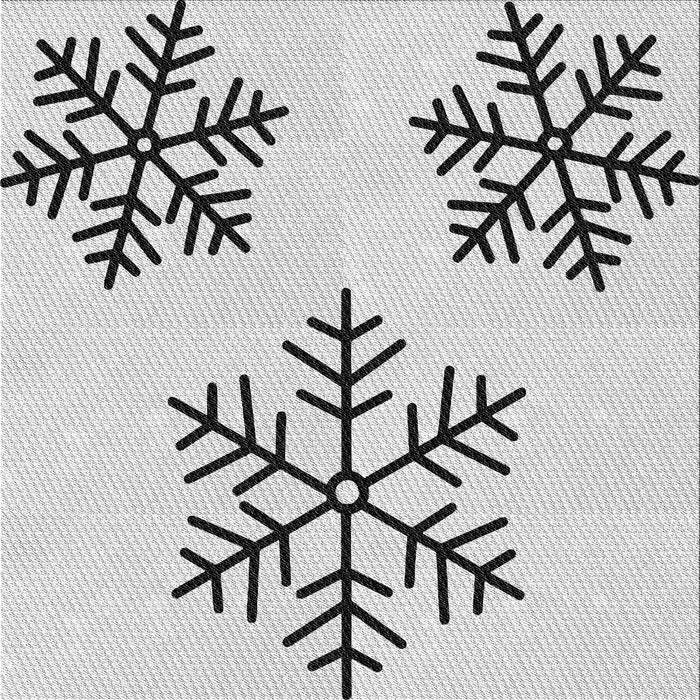 Square Patterned Off-White Novelty Rug, pat160