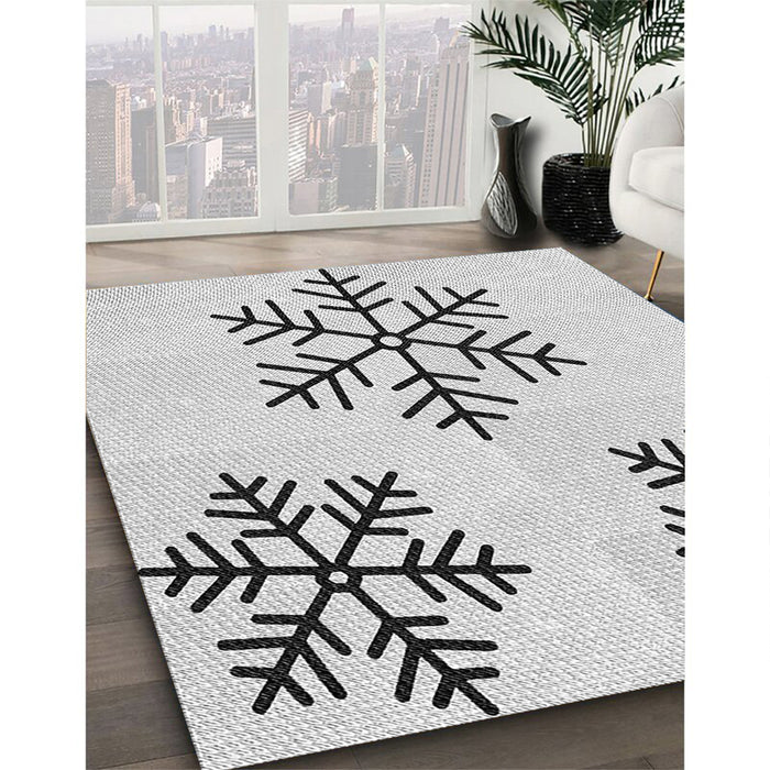 Patterned Off-White Novelty Rug in Family Room, pat160