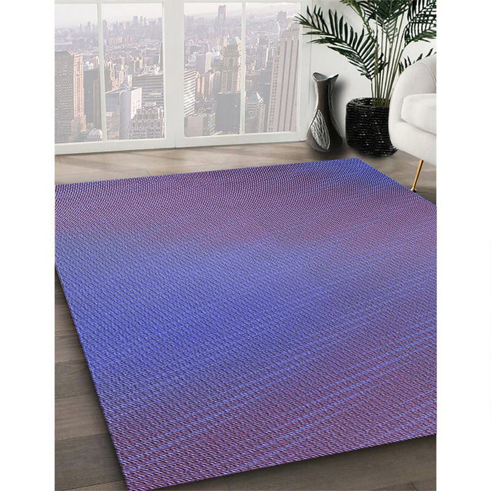 Patterned Amethyst Purple Rug in Family Room, pat161blu
