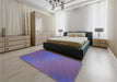 Patterned Amethyst Purple Rug in a Bedroom, pat161blu