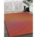 Machine Washable Transitional Bright Orange Rug in a Family Room, wshpat161brn