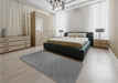 Patterned Ash Gray Rug in a Bedroom, pat161gry