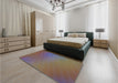 Patterned Rose Dust Purple Rug in a Bedroom, pat161lblu