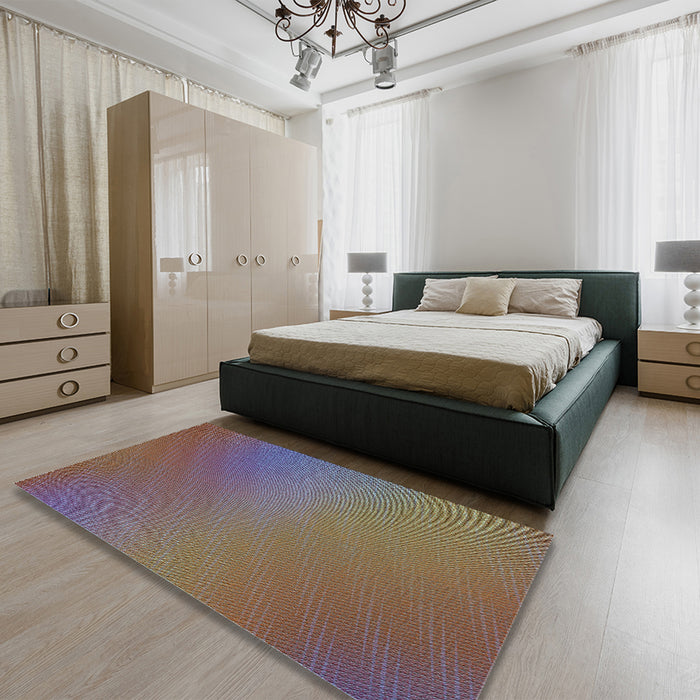Patterned Rose Dust Purple Rug in a Bedroom, pat161lblu