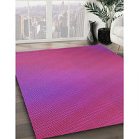 Patterned Deep Pink Rug, pat161pur
