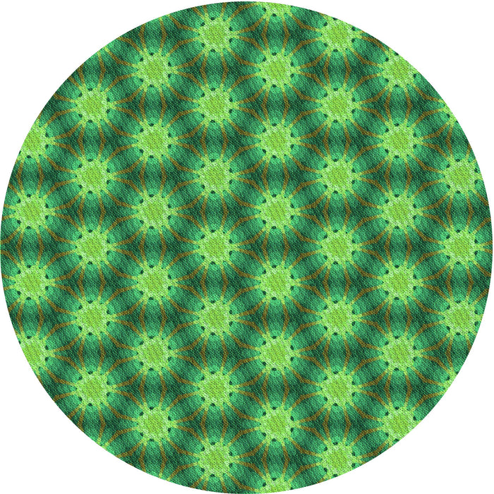 Square Patterned Forest Green Rug, pat1610grn