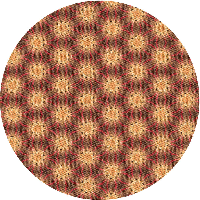 Square Patterned Orange Rug, pat1610org