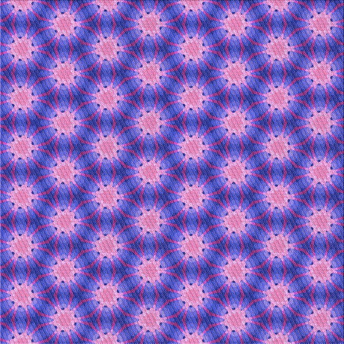 Round Patterned Blue Violet Purple Rug, pat1610pur