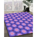 Machine Washable Transitional Blue Violet Purple Rug in a Family Room, wshpat1610pur